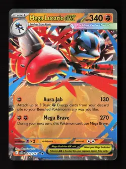 Mega Lucario ex 113/217 Double Rare Ascended Heroes Pokemon Near Mint - Image 1