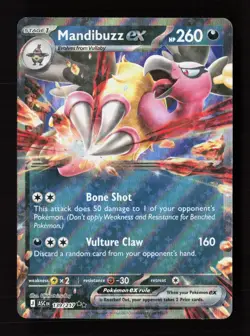 Mandibuzz ex 139/217 Double Rare Ascended Heroes Pokemon Holo Near Mint - Image 1