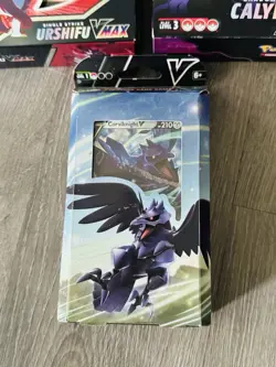 Pokemon League Battle:First Strike Urshifu, Calyrex, Corviknight Vmax NIB - Image 4