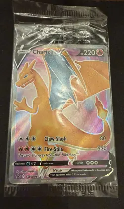 Charizard V SWSH050 - Champion's Path ETB Promo Pokemon Card - Sealed - Image 1