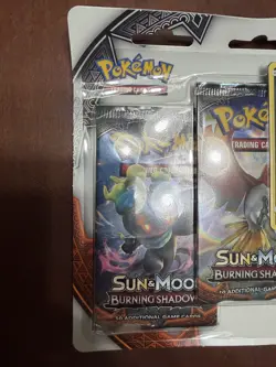 Pokemon Sun & Moon Burning Shadows 3 Booster Pack Blister Pack Meowth Promo New - Image 2