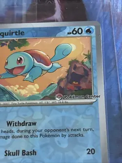 Sealed Squirtle Pokemon Center Exclusive 007/165 Pokemon TCG Promo Near Mint - Image 2