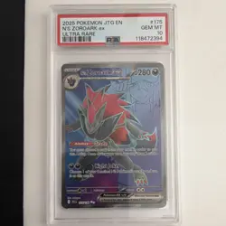 Pokemon N's Zoroark ex Ultra Rare Holo PSA 10 175/159 Sv09 Journey Together 2025 - Image 1
