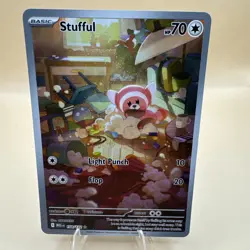 Stufful 154/132 Me01: Mega Evolution Holo Full Art IR Pokemon Card - NM - Image 1