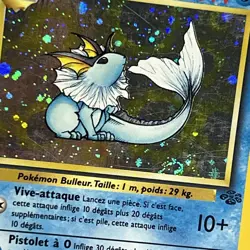 Carte Pokemon Wizard Jungle Rare Holo Aquali 12/64 / Bon Etat ! Swirl Fr - Image 3