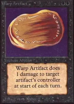 Warp Artifact Unlimited Magic mtg Heavy Play, English x1 - Image 1