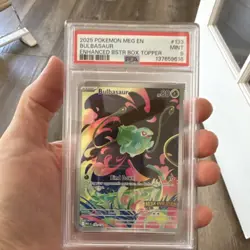 PSA 9 Bulbasaur 133/132 Me01: Mega Evolution Stamped Illustration Rare Holo 2025 - Image 1
