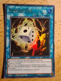 Summon Dice●YUGIOH●BLRR●2018●ULTRA RARE●SPANISH●1st ED●NM #2615 - Image 1