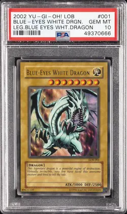 YU-GI-OH! LOB-LEGEND OF BLUE EYES WHITE DRAGON BLUE-EYES WHITE DRAGON PSA 10 - Image 1