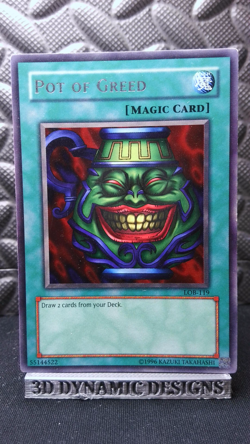 | Yugioh Pot of Greed LOB-119 Rare The Legend Of Blue Eyes White Dragon NM 🔥 | - Image 1
