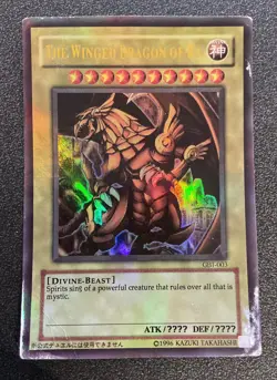 YU-GI-OH! Egyptian God Cards GBI-001 002 003 Ra Slifer Obelisk Set Ultra Rare - Image 3