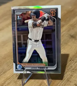 James Tibbs III 2024 Bowman 1ST DRAFT CHROME SILVER HOLO REFRACTOR PROSPECT - Image 1