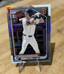 James Tibbs III 2024 Bowman 1ST DRAFT CHROME SILVER HOLO REFRACTOR PROSPECT - Image 5