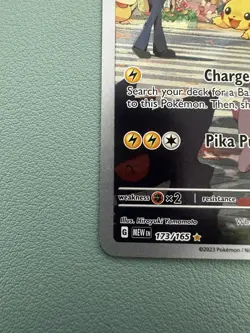 Pokemon TCG Pikachu 173/165 SV 151 English Illustration Rare NM/MINT - Image 3