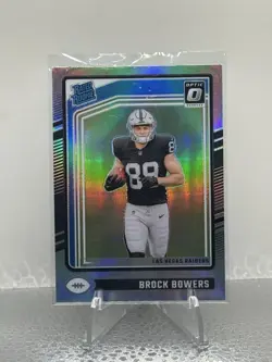 2024 Panini Donruss Optic - Rated Rookie Brock Bowers #215 Holo Prizm (RC) - Image 1