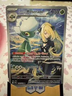 Pokemon TCG Cynthia's Roserade Card Destined Rivals 184/182 Full Art Rare - Image 1
