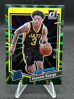 2023-24 Donruss Keyonte George Rated Rookie #244 Green Holo Laser Utah Jazz 💎 - Image 1