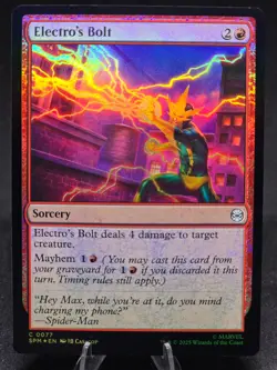 MTG Electro's Bolt 0077 Marvel's Spider-Man Foil NM - Image 1