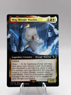 Mog, Moogle Warrior 0179 Extended Art Commander: Final Fantasy FIC MTG NM - Image 1