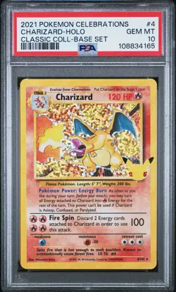 2021 POKEMON CELEBRATIONS CLASSIC COLLECTION #4 CHARIZARD-HOLO PSA 10 - Image 1