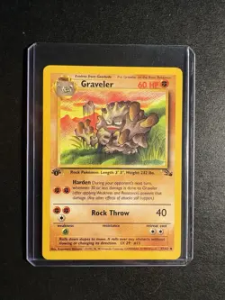 Pokemon Graveler 37/62 Base Set Uncommon 60 HP 1999 English - Image 1