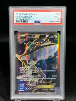 2016 Pokemon XY Steam Siege Full Art Steelix EX 108/114 #108 PSA 9 - Image 1