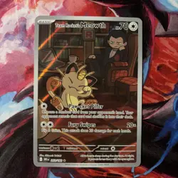 Pokemon TCG Team Rocket's Meowth 203/182 Sv10: Destined Rivals Holo - Image 1