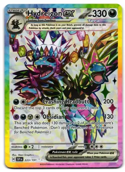 Hydreigon ex 223/191 - 🌊 Surging Sparks Ultra Rare Pokemon TCG 🖤 - LP - Image 1