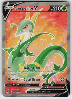 Serperior V 170/195 Ultra Rare Silver Tempest Pokemon Holo Near Mint - Image 1