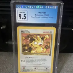 The Pokemon Company Team Rocket Meowth 62/82 Common EN CGC 9.5 - Image 1