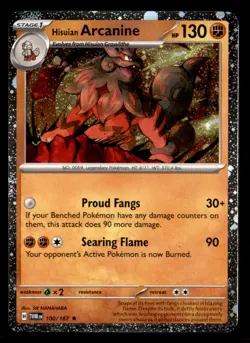 Hisuian Arcanine Cosmos Holo 100/167 Twilight Masquerade Blister Pokemon - Image 1