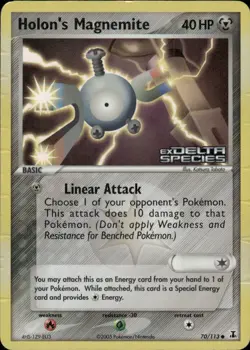 Holon's Magnemite 70/113 Common Delta Species Pokemon Reverse Holo HP/DMG - Image 1