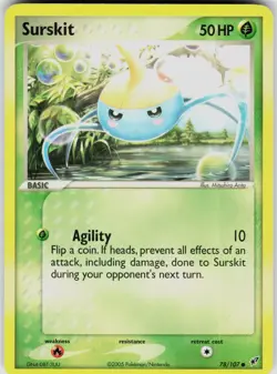 Surskit 78/107 Common Deoxys Pokemon Moderately Played - Image 1