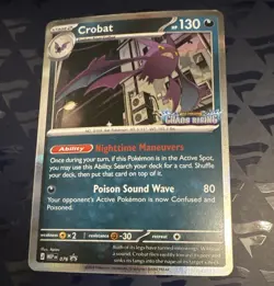Pokemon TCG Crobat 076 Chaos Rising Rare Holo EN 130 HP 2026 Stage 2 - Image 1