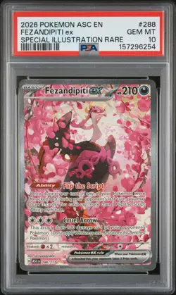 2026 POKEMON ASC EN-ASCENDED HEROES #288 FEZANDIPITI EX PSA 10 - Image 1