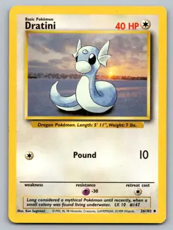 Pokemon TCG Base Set Dratini 026/102 - Image 1