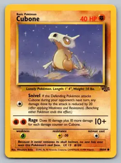 Pokemon TCG Jungle Cubone 50/64 - Image 1