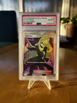 2018 Pokemon PSA 10 Cynthia 148/156 | Ultra Prism | Ultra Rare | GEM MT | EN - Image 2