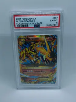 M Charizard EX 107/106 PSA 6 Secret Rare Pokemon XY Flashfire - Image 1