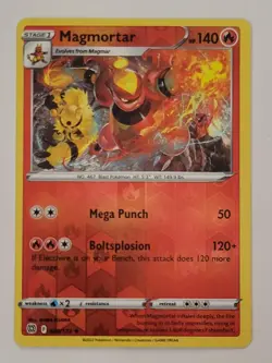 Magmortar 020/172 Rare Brilliant Stars Pokemon Reverse Holo Lightly Played - Image 1