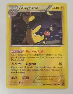 Ampharos 40/114 Holo Rare Steam Siege Pokemon Reverse Holo Lightly Played - Image 1