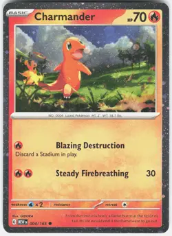 Charmander (Cosmos Holo) 004/165 Pokemon Holo NM - Image 1