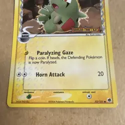 Nintendo Pokemon Larvitar 52/101 EX Dragon Front Delta Reverse Holo 2006 Stamp - Image 2