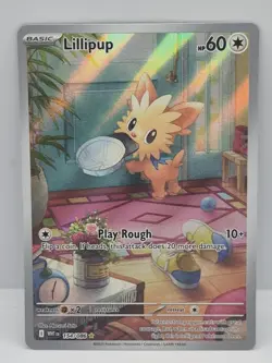 Lillipup 154/086 White Flare Illustration Rare Pokemon Card English - Image 3