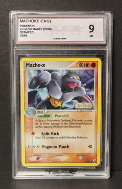 Machoke Stamped EX Legend Maker 39/92 ENG Blade 9 - Carta Pokemon Gradata - Image 1