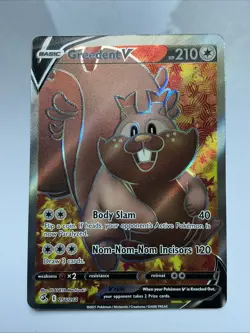 Greedent V (Full Art) 256/264 Swsh08: Fusion Strike Holo Pokemon TCG Full Art - Image 1