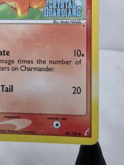 Charmander STAMPED Reverse Holo Crystal Guardians 48/100 Pokemon TCG - Image 4