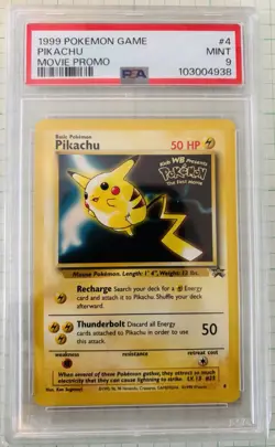 PSA 9 Pikachu #004 1999 Movie Promo English Pokemon Card - Image 1