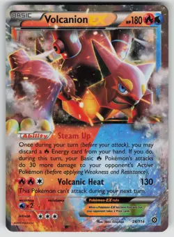 Volcanion EX 26/114 Holo EX Rare Steam Siege Pokemon Holo Lightly Played - Image 1