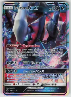 Darkrai GX 88/147 Holo GX Rare Burning Shadows Pokemon Moderately Played - Image 1